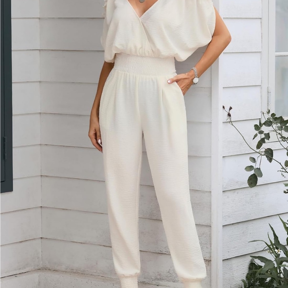 Elegant Cream Jumpsuit